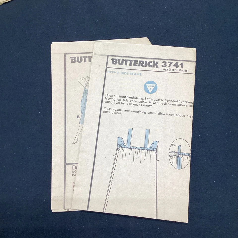 Vtg Butterick 1980's Dress/Camisole/Shorts Pattern 3741, Medium - free shipping - Image 4 of 4