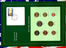 Coin Sets of All Nations Greece 2002 UNC 2,1 EURO 50,20,10,5,2,1 Cents