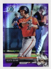 2017 Bowman Chrome Purple Refractor /150 Heath Quinn #BCP249 Giants Numbered RC