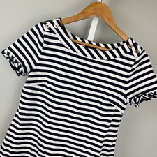 Talbots Shift Dress Womens S Preppy Nautical Coastal Stripe Beachy Sporty