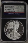 2021 W US Proof Silver Eagle $1 Nice Coin PCS Black Slab Ty 1