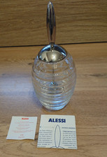 Alessi TW01 Glass Honey Pot and Stainless Steel Dipper by Theo Williams - BNIB