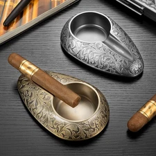 Cigar ashtray Copper metal non-slip base Portable ashtray