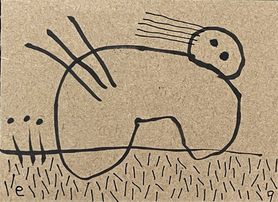 e9Art ACEO 'nobody could agree whether she was praying, molting, or trying...'