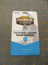 B.A.S.S. 2018 Bassmaster Classic Nation Member Credential Badge - 3 x 5 inch