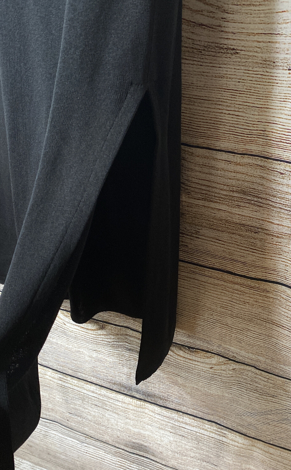 ESCAPE  Howard Wolf Solid Black Stretch Knit Maxi… - image 7