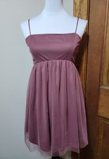 NWT Forever 21 Dress Rose Pink Womens Medium M Tulle Fairy Short