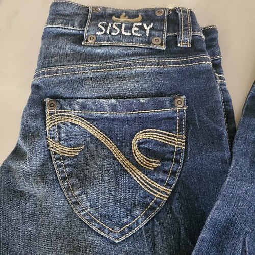 Sisley Jeans - Girls 2XL - 11-12 Years - Adjustable Strap - Faded Denim - Picture 2 of 8