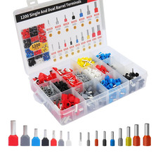 Kit de terminales de doble alambre, 1200 piezas, ferrules para cables.