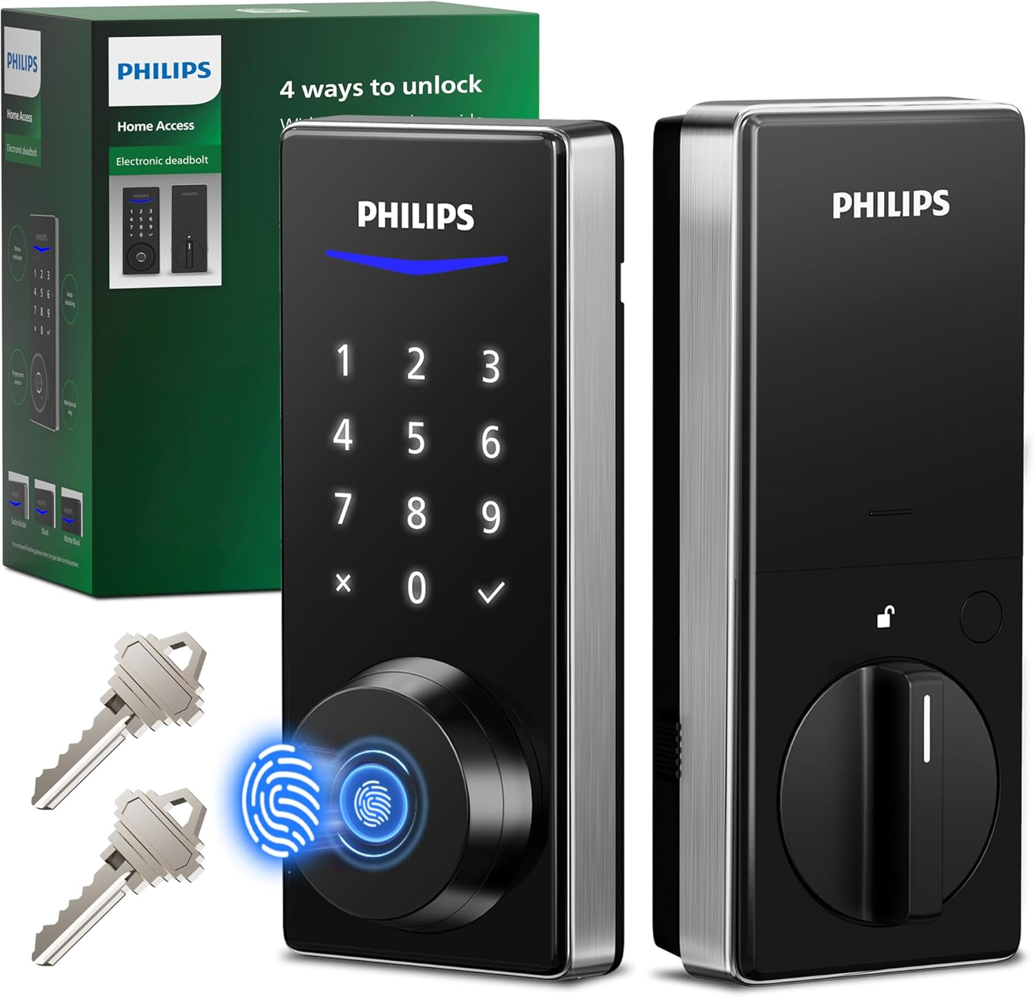 Smart Fingerprint Electronic Door Lock with Touchscreen Keyless Entry