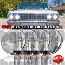 4pcs For Chevy Impala Bel Air 1962-1975 5.75 5-34 Led Headlights Hilo Beam 4pcs For Chevy Impala Bel Air 1962-1975 5.75 5-34 Led Headlights Hilo Beam