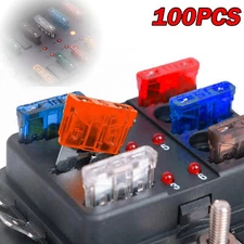 100pc Medium Blade Fuse Assortment Auto Car Motorcycle SUV FUSES Kit ATM us