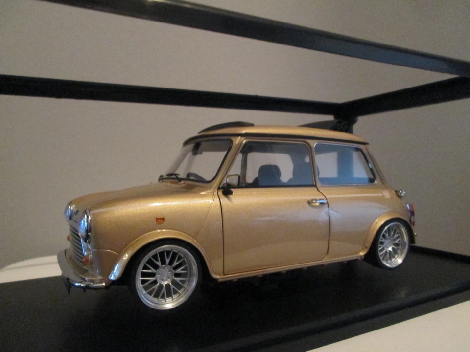 1 : 12 !!! nicht 1:18... Mini Cooper gold echte Alufelgen BBS RS Umbau / Tuning - Bild 2 von 4