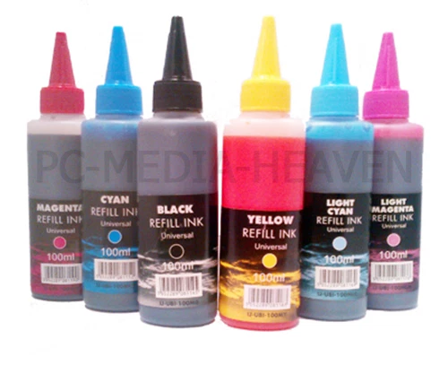 100ML Bulk Bottled Ink Set 100ml Printer Cartridge Refill Bottles Universal