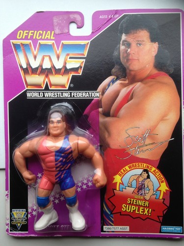 wwf hasbro moc SCOTT STEINER �new sealed figure ww...