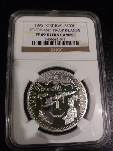 1995 Portugal 200 Escudos Silver Solor & Timor Islands NGC PF 69 UC