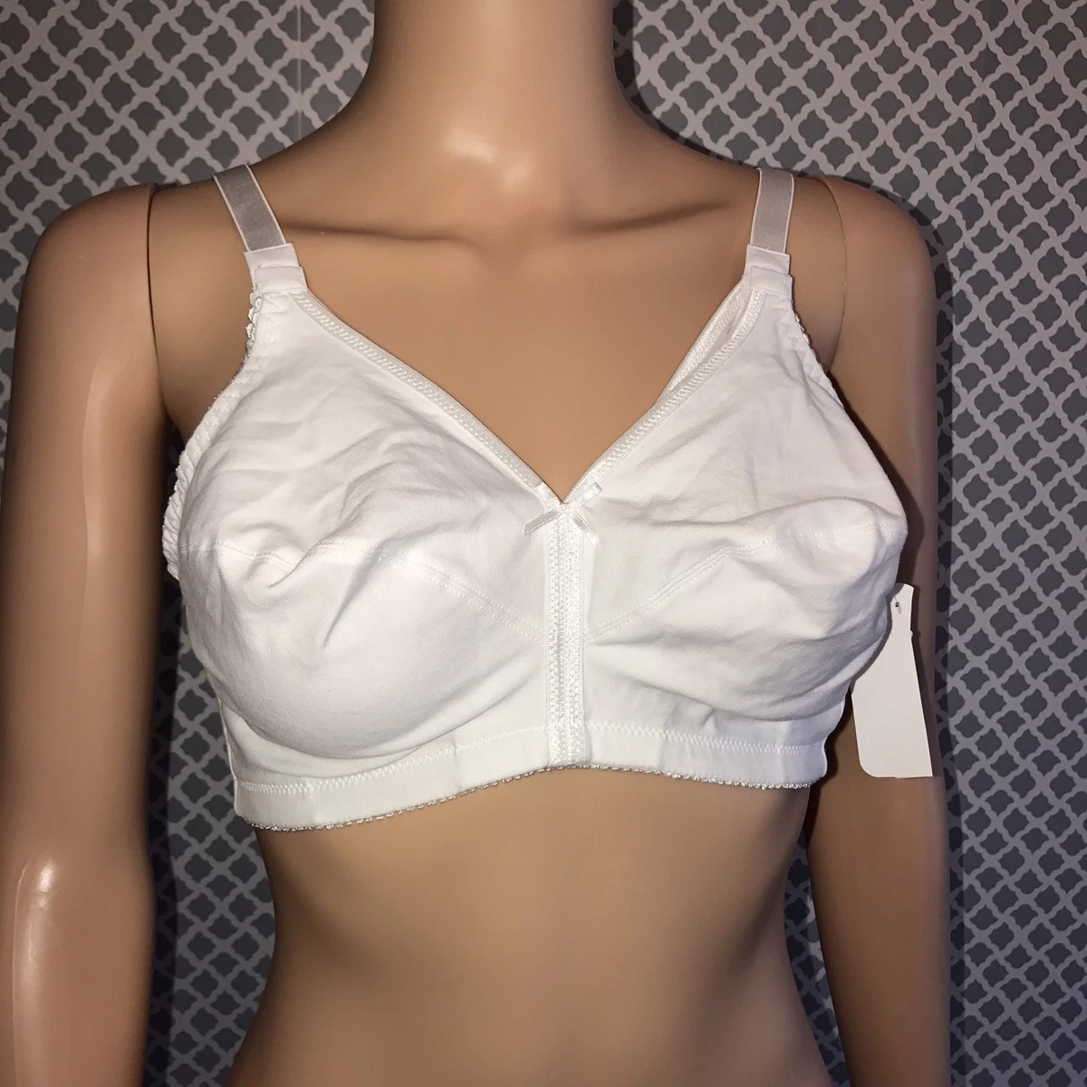 Leading Lady Nursing Bras SUPER SOFT Cotton Spandex White size 40D NEW Lot  Of 3