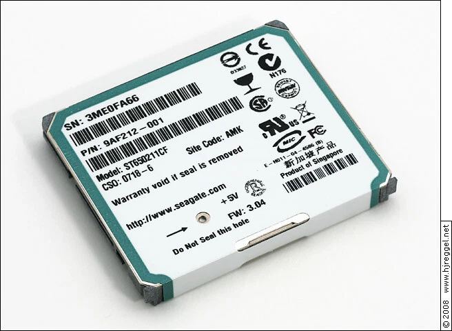 Seagate ST650211CF PN 9AF212-001 5GB Microdrive - Image 2 of 2