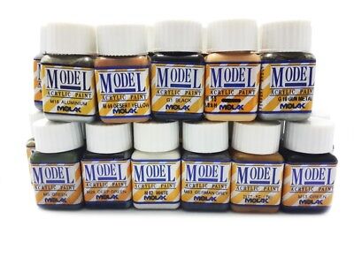 COLORI MOLAK 30 ml ACRILICI LUCIDI OPACHI MODEL ACRYLIC PAINT MODELLISMO -  1pz