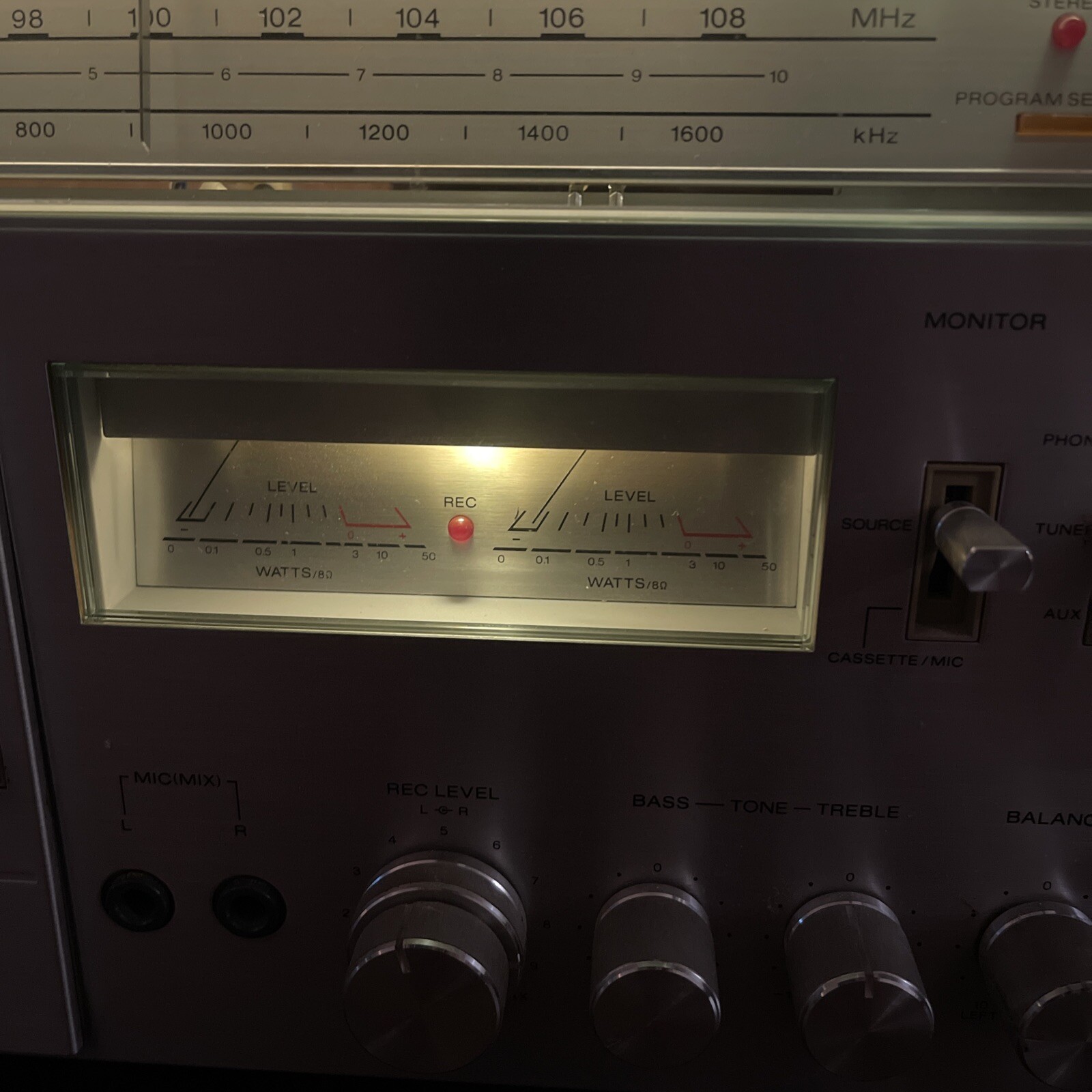 Sony HST49 Stereo Cassette Deck Receiver/ Program Sensor MCM Wood