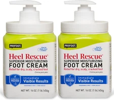 Profoot Heel Rescue Foot Cream 16 Ounce Bottle, 2 Pack, for Cracked, Calloused o