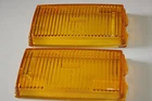 MERCEDES BENZ W107 R107 SL SLC SET YELLOW FOG LIGHT LENSES BOSCH 1305620017 NEW