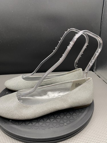 Worthington Ballet Flats Womens Size 9 W Sliver Comfort Shoes - Picture 3 of 11