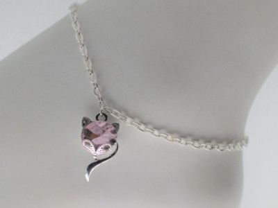 VIXEN Hot Wife Anklet, Threesome Anklet, MFM FMF Anklet, Silver Anklet, Swingers