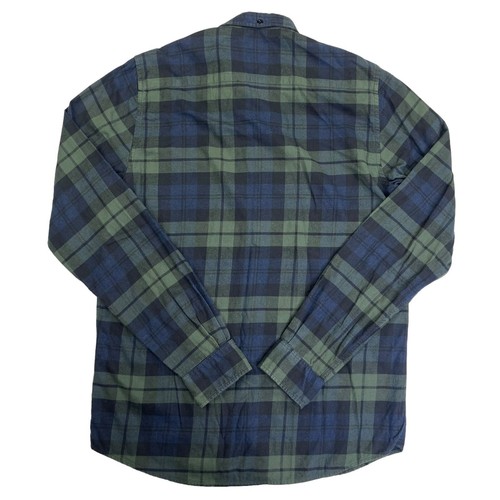 Camicia Norse Projects Anton Spazzolata Flanella Bottone Uomo Verde Pino Medio Quadri - Foto 2 di 11