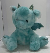 12" Glow Brights Green Dragon Plush Lights Sound FAO Schwarz - Works 
