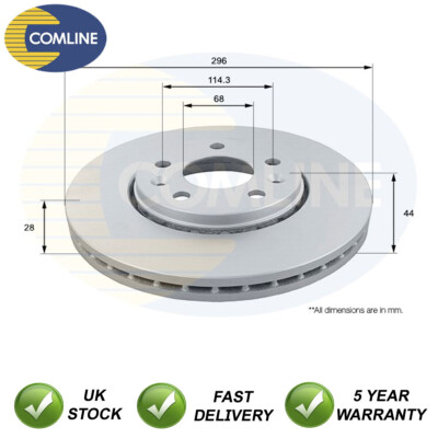 Brake Disc Front Comline Fits Vivaro 2014- Trafic 2014- 1.6 CDTi D dCi #1