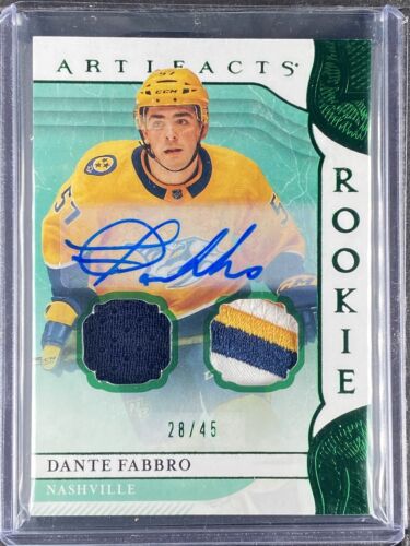 Fabbro, Dante - 2019-20 Upper Deck Artifacts - Rookie - Dual Patch/Auto - 28/45