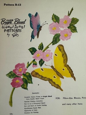 Butterfly Stencils for Textile Painting - Wood, Canvas, Paper, Fabric,  #R-13