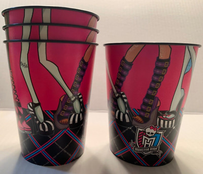 Monster High Party Cup Set of 4 Hard Plastic 16oz Cups DesignWare 2015