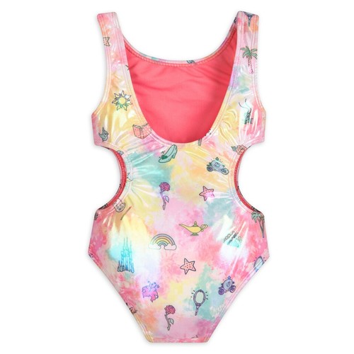NWT Disney Store Princess Icon 1pc Swimsuit Girls UPF 50+ U pick tie dye - Picture 2 of 7