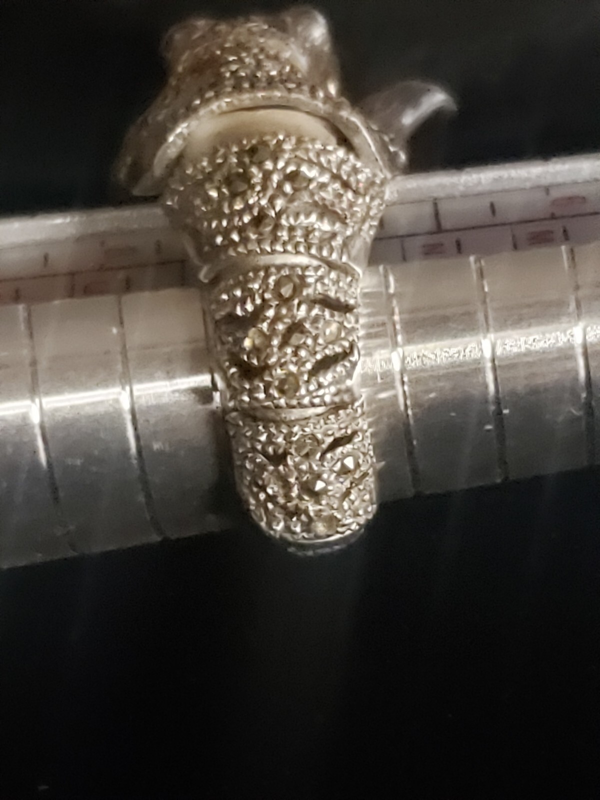 Vt Sterling Silver Marcasite Ruby Articulated Jag… - image 18