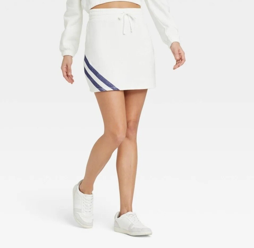 White Greyson Threads Tennis Skirt for Women - Large Size - Target Tenniscore Style