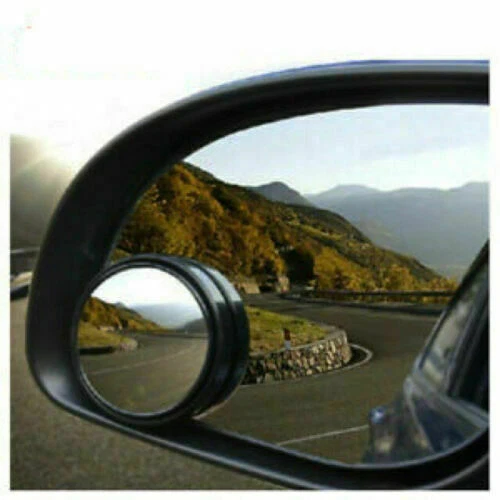 2 X Car Blind Spot Mirror Adjustable Wide Angle 360 Rotation Convex Rear View-UK