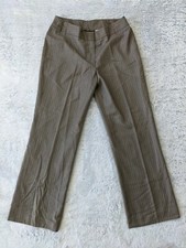 Nine West Suit Size 12 Women's Brown Modern Flare-Leg Dress Trousers Career Pant