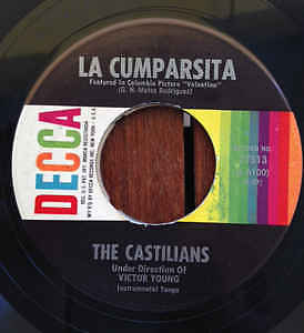 The Castilians - La Cumparsita Unplayed Re-Issue Decca 45 RPM Record Latin Pop