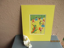 vintage illustration of dancing elves by Sari 1940