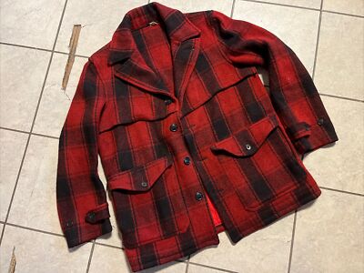 Vintage 1940's Sears Roebuck Hercules Red Plaid Wool Vintage 1940's Sears Roebuck Hercules Red Plaid Wool