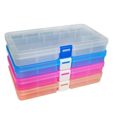 Plastic Organizer Container Storage Box Adjustable Divider Removable Grid Com...