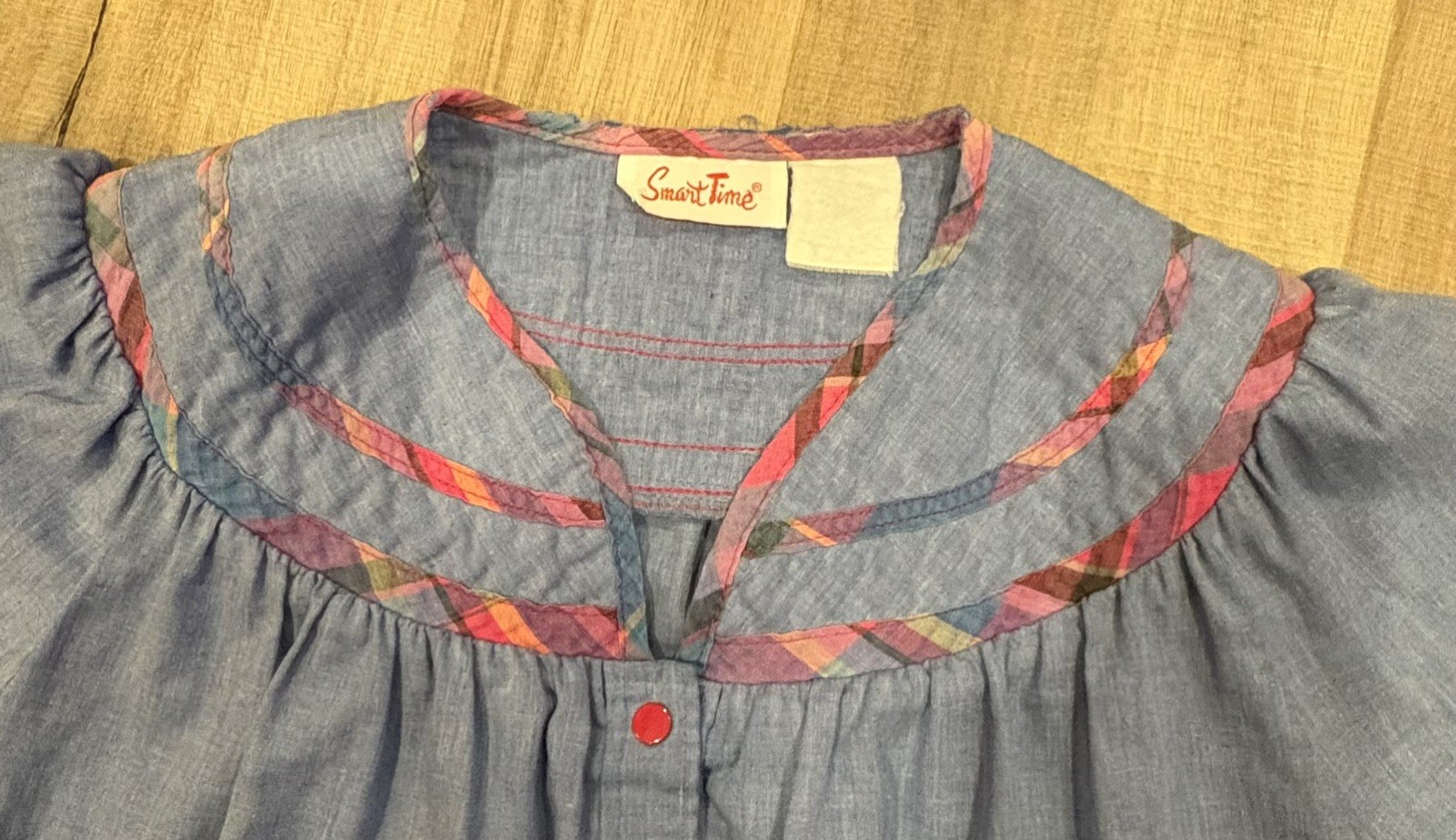 Vintage SMART TIME Button Down Lightweight Denim … - image 3