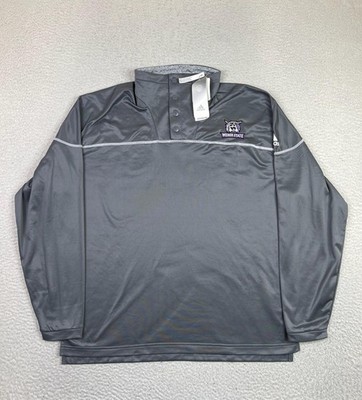 Weber State Wildcats Sweatshirt Mens Large Gray NCAA Basketball Adidas AEROREADY