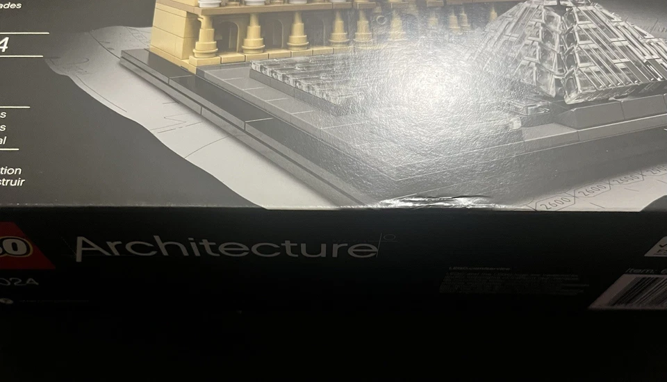DAMAGED BOX LEGO Architecture Louve 21024 Paris France Landmark Retired - Image 3 of 4