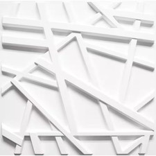 Falkirk Ross 2/25 In. X 19.7 In. X 19.7 In. White PVC Trusan 3D Decorative Wall