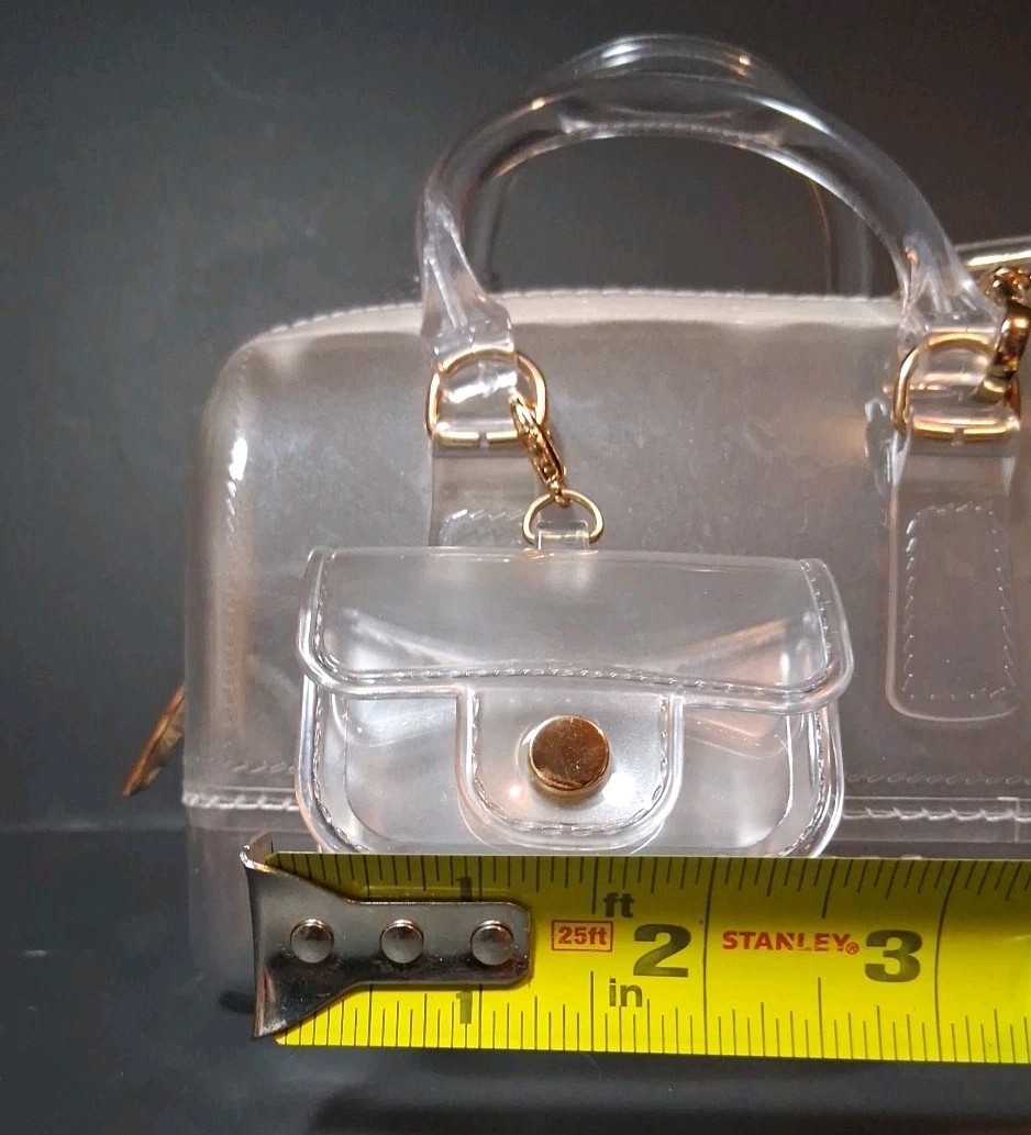 Marc Eliza Transperant Mini Purse/Heavy Buckle W/Zipper 7