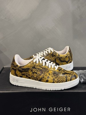 John Geiger GF-01 Gold Black Python Men s Size 5 Fast Shipping! BRAND NEW!