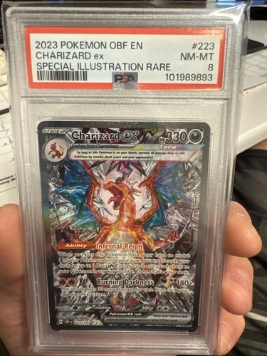 2023 POKEMON OBF EN-OBSIDIAN FLAMES SPECIAL ILLUSTRATION RARE CHARIZARD EX PSA 8
